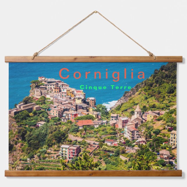 Picturesque Corniglia Cinque Terre Italy Hanging Tapestry (Front)