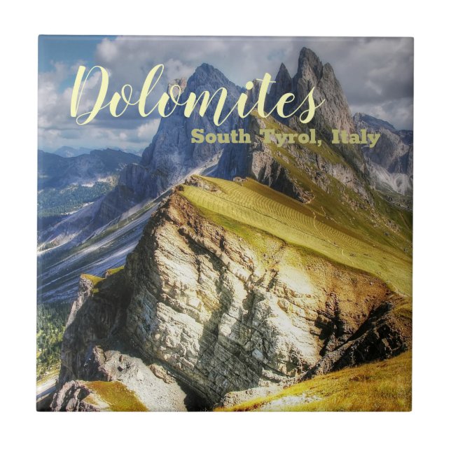 Picturesque Dolomites South Tyrol Italy Tile (Front)