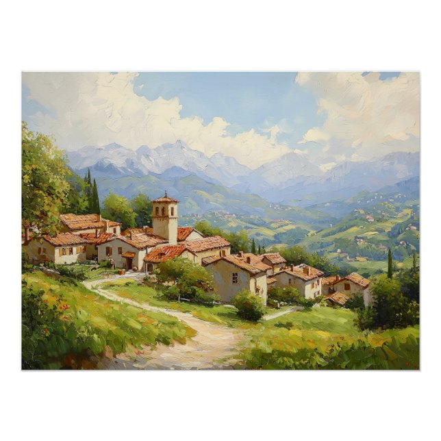 Picturesque European Village Poster (Front)