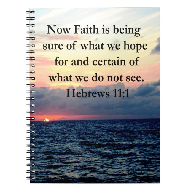 PICTURESQUE HEBREWS 11:1 PHOTO DESIGN NOTEBOOK (Front)