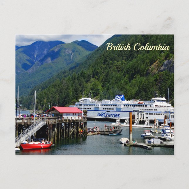 Picturesque Horseshoe Bay in British Columbia Postcard (Front)