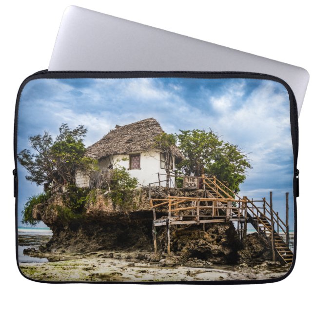 Picturesque house on a tropical coral outcrop laptop sleeve (Front)