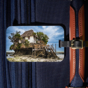 Picturesque house on a tropical coral outcrop luggage tag