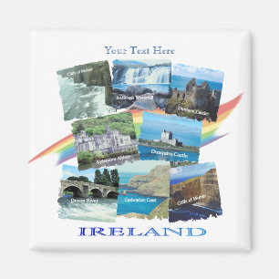 PICTURESQUE IRELAND COLLAGE - Eight Scenic Designs Magnet