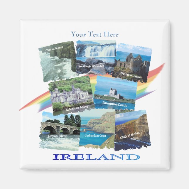 PICTURESQUE IRELAND COLLAGE - Eight Scenic Designs Magnet (Front)