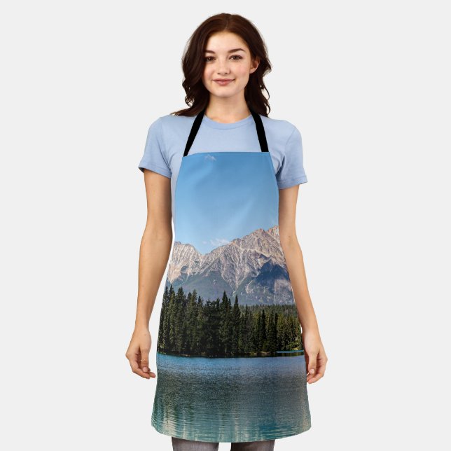 Picturesque Landscape, Canadian Pyramid Mountain Apron (Worn)