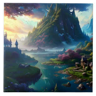 Picturesque Landscape Four Tile