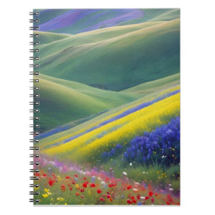 Picturesque Landscape Mountains Valley Nature Calm Notebook