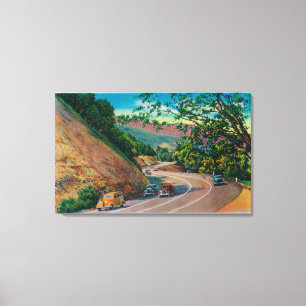 Picturesque Los Gatos Highway near Santa Cruz Canvas Print