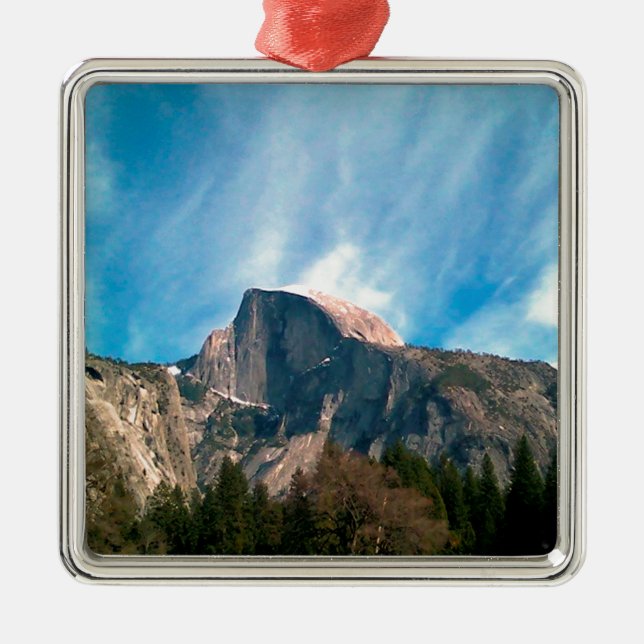 Picturesque Mountains Metal Tree Decoration (Front)
