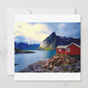 Picturesque Norway, beautiful scenic landscape Card