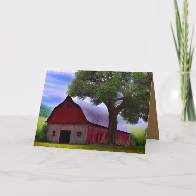 Picturesque Rustic Autumn Maple Leaves Thank You Card (Front)