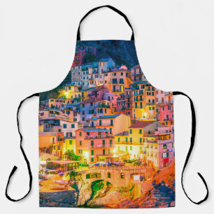 Picturesque town of Manarola, in the province of L Apron