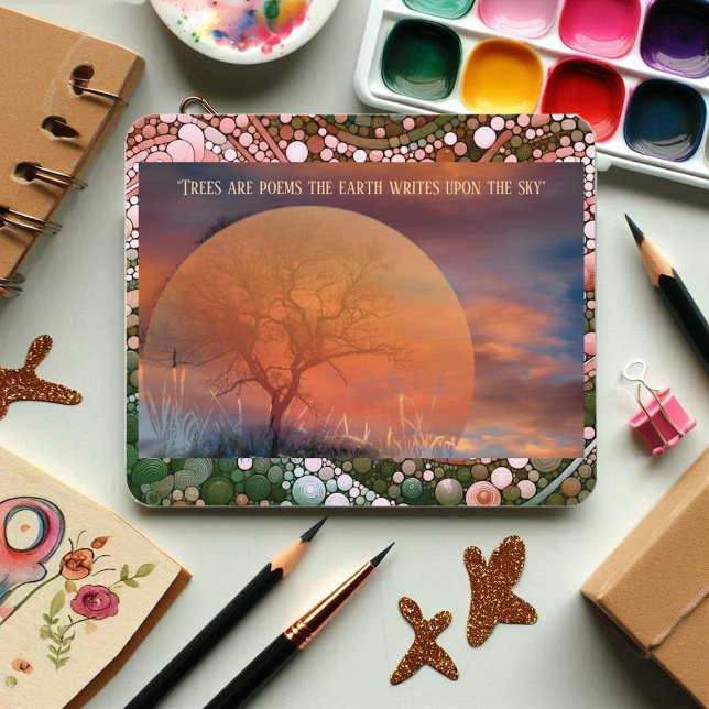 Picturesque Trees Are Poems Earth Writes Upon Sky Mouse Mat (Picturesque Trees Are Poems Earth Writes Upon Sky Mouse Pad)