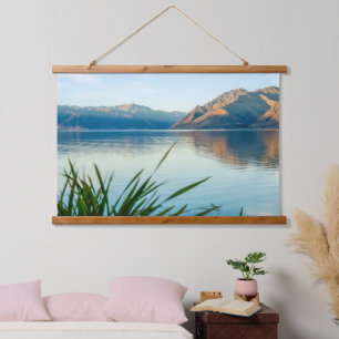 Picturesque View of Beautiful Lake Wanaka Hanging Tapestry