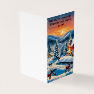 Picturesque winter scene Christmas card