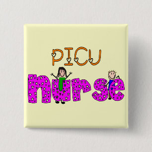 PICU Nurse Gifts 15 Cm Square Badge
