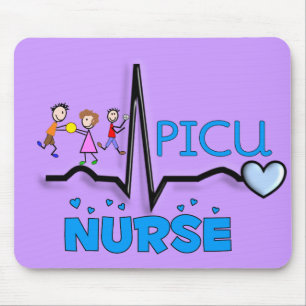 PICU Nurse Gifts-QRS Segment and Kids Design Mouse Mat