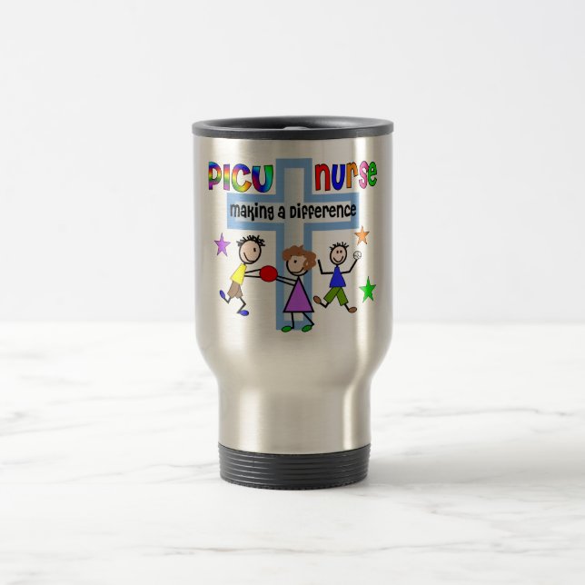 PICU Nurse Gifts Travel Mug (Center)