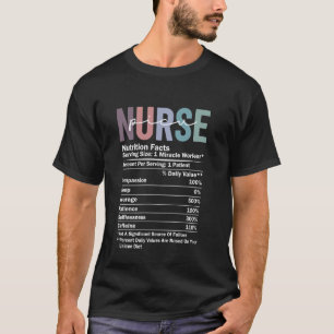 PICU Nurse Nutrition Fact Funny Nursing Profession T-Shirt