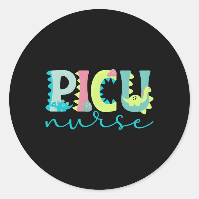 Picu Nurse Paediatrics Intensive Care Unit Classic Round Sticker (Front)