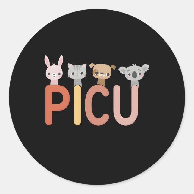 Picu Nurse Paediatrics Intensive Care Unit Classic Round Sticker (Front)