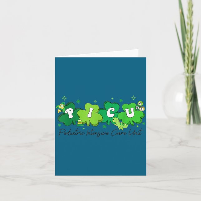 Picu Nurse St Patrick's Day Design Card (Front)