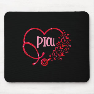 Picu Nurse Stethoscope Heart Valentine Nursing Gir Mouse Mat