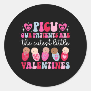 Picu Nurse Valentine Picu Nursing Valentines Day Classic Round Sticker