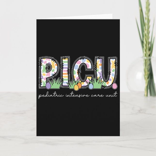Picu Paediatrics Intensive Care Unit Nurse Bunny E Card (Front)
