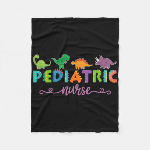 Picu Pediatric Nurse Dinosaurs Peds Nurse  Fleece Blanket