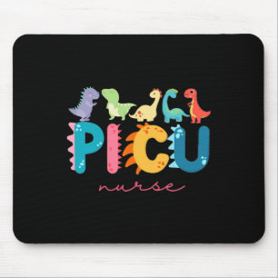 Picu Pediatric Nurse Dinosaurs Picu Squad Nurse Ap Mouse Mat