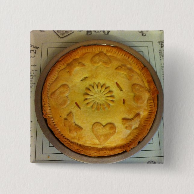 Pie 15 Cm Square Badge (Front)