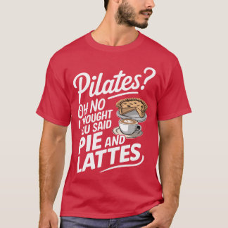 Pie and Latte Humor Design boy T-Shirt