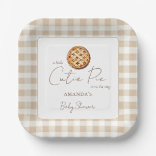 Pie Baby Shower Gender Neutral Paper Plate