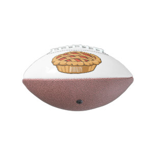 Pie cartoon illustration  american football