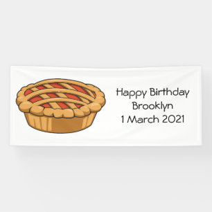 Pie cartoon illustration banner