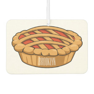 Pie cartoon illustration car air freshener