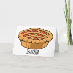 Pie cartoon illustration card