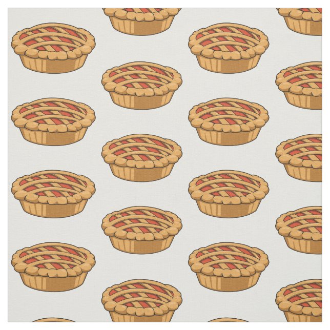 Pie cartoon illustration fabric (Swatch)