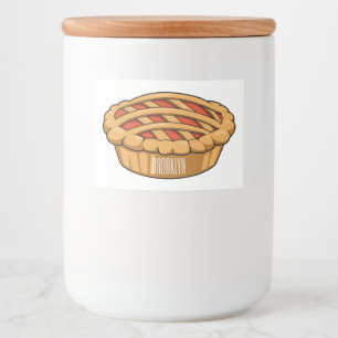 Pie cartoon illustration food label