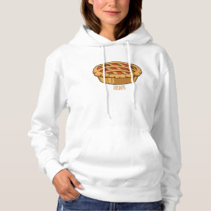 Pie cartoon illustration hoodie