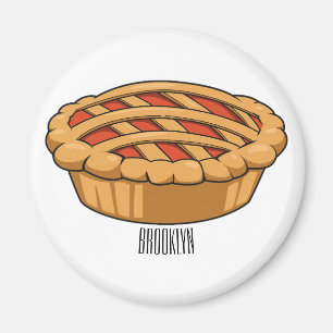 Pie cartoon illustration magnet