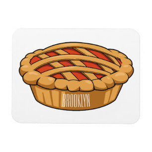 Pie cartoon illustration magnet