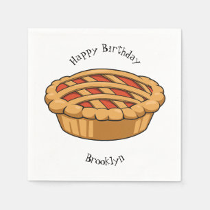Pie cartoon illustration napkin