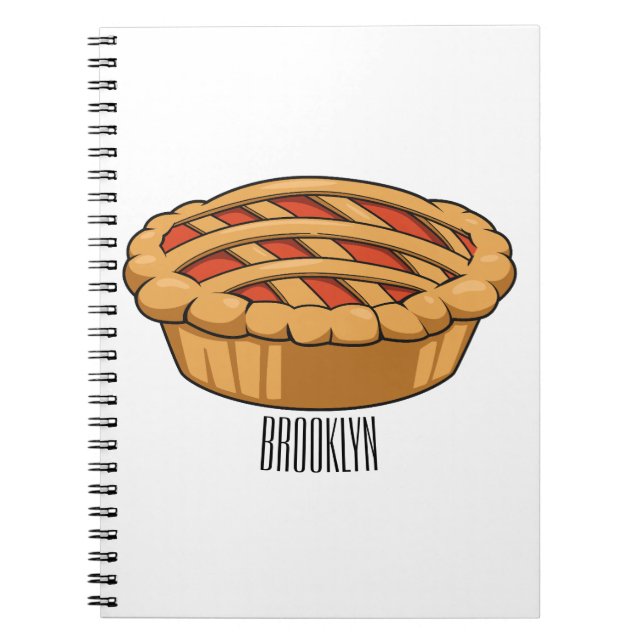 Pie cartoon illustration notebook (Front)