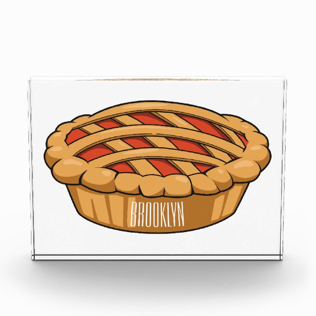 Pie cartoon illustration  photo block (Front)