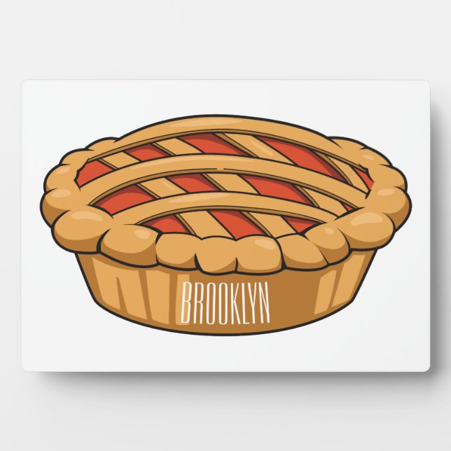 Pie cartoon illustration plaque (Front)