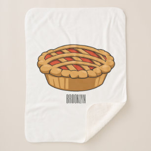 Pie cartoon illustration sherpa blanket