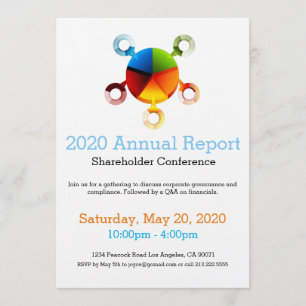 Pie Chart Annual Report Meeting Invitation